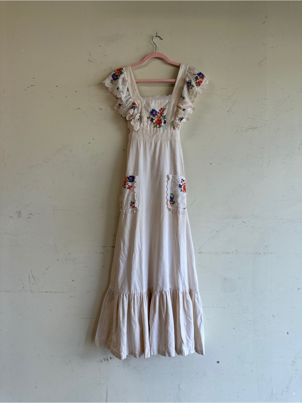 Vintage 70s young Edwardian prairie dress